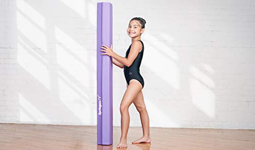 Springee 9ft Balance Beam - Extra Firm - Vinyl Folding Gymnastics Beam for Home - Purple - Thumbnail 7