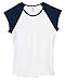 Bella Women's 1x1 Baby Rib Contrast Cap-Sleeve Raglan T-Shirt BEL2020