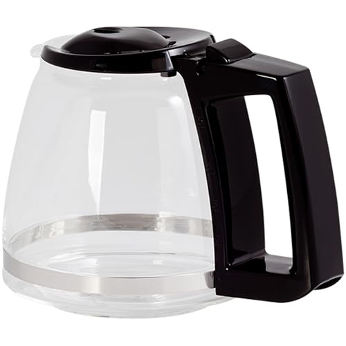 Melitta Enjoy Glas Ersatzkanne für Enjoy Filterkaffeemaschinen Typ 100201 und 1017-01/02, Schwarz