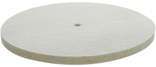 Drixet 6 Inch White Wool Polishing Wheel – Polishing Disc Pad to Polish Martials Such as Nonferrous Metals (Copper, Sheet Metal, Aluminium, Brass & Plastics)