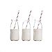 Dress My Cupcake Vintage Glass Milk Bottles, 6-Pack