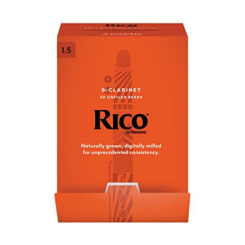 Rico by D'Addario Bb-Klarinettenblätter, Stärke 1.5, Bulk 50-pack