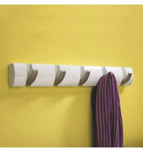 Umbra Flip Coat Rack - White/Nickel - Image 3