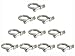 Cosmos ? 10 PCS 3/8 inch Silver Color Stainless Steel Bow Shackles Fastening Strap