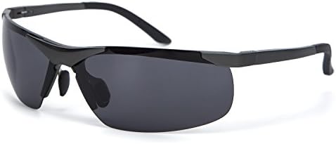 YJMILL New Aluminum magnesium Polarized Sunglasses Retro Pilots Riding Fishing Golf Travel Sports Sunglasses Men 6806 (gray, 60)