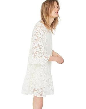 Mango Women's Embroidered Lace Dress