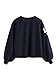 Romwe Women's Loose Embroidery Lantern Sleeve Pullover Sweatershirts