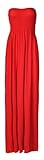 Forever Women's Plus Size Plain Boobtube Elasticated Sheering Maxi Dress