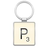 Wild & Wolf Scrabble Keyring - Letter P