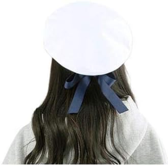 Amazon ベレー帽 無地 レース リボン お姫様風 帽子 ゆったり被れるベレー帽 レディース帽子 防寒 暖か 白 ベレー帽 通販