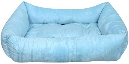 Amit Brothers Soft Square Shape Dog/Cat Bed - Small (Blue)