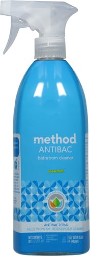 METHOD ANTIBACTERIAL BATHROOM CLEANER, SPEARMINT, REMOVES MOLD + MILDEW STAINS, 28 FL OZ