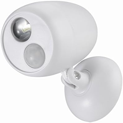 WOOPHEN Indoor/Outdoor Bright Wireless Fulcrum Motion Sensor LED Porch light/ Spotlight - Auto ON/OFF, Battery Powered (White)