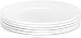 Utopia Kitchen 6-Piece Flat Edge Salad/Appetizer/Dessert Plate Set 7.25 Inches - Opal Glassware - Microwave/Oven Friendly