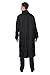 Fit Rite Men's Nylon lightweight Waterproof Raincoat - Zip in Hood,Large,Black