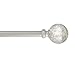 Sheffield Home, AMG and Enchante Accessories Window Treatment Mercury Glass Drapery Curtain Rod Set 36 to 66-Inch, R0852Y-D, Silver