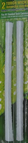 2 Replacemnt Torch Wicks 1/2 inch diameter 8.6 inches long. Fits most all standard torch canisters.