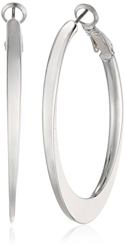 Kenneth cole new york silver edge hoop earrings