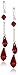 Amazon Collection Sterling Silver Swarovski Elements Siam Color Double Tear Earrings