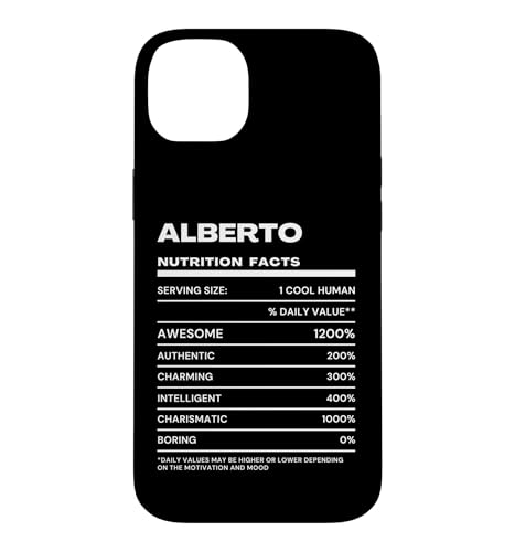 Alberto Nutrition Facts Name Case for iPhone 14 Plus