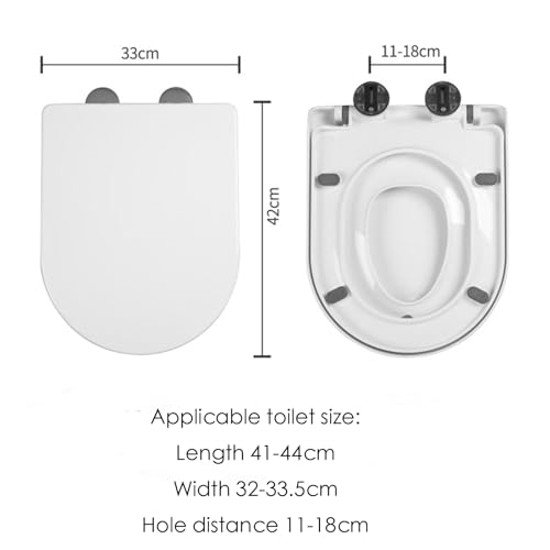 TERRIFI 2-in-1 Elongated Toilet Seat, Family Toilet Seat with Child Seat Built-in, Training Toilet Seat for Toddlers, Soft Close& Quick Release Function, for Adult and Child
