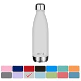 MIRA Insulated Double Wall Vacuum Stainless Steel Water Bottle, 25 oz, Cola Shaped, Gray