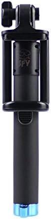 Selfie Stick, StuffForYou Extendable and Folding Selfie Stick with Wireless Technology allowing Remote Shutter Control on the Handle for iPhone 5, 6, 6+, most Android phones and More (Blue)