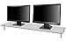 Kantek Extra-Wide Glass Monitor Riser with 8mm Tempered Glass Platform and 60-Pound Capacity, 3.25-Inch x 10.2-Inch x 39.4-Inch, Clear Glass (MS380)thumb 1