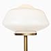 Brightech Aiden LED Floor Lamp– Contemporary Modern Frosted Glass Globe Lamp- Tall Pole Standing Uplight Lamp for Living Room, Den Office Or Bedroom- Energy Efficient Bulb Included- Antique Brass