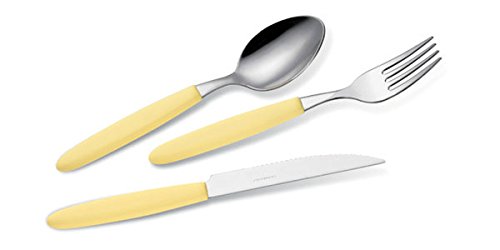 title=EME Posateria Made In Italy- Servizio 24 Posate Tavola Light 6 Persone Acciaio
