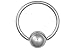 Forbidden Body Jewelry Small Cartilage Hoop Earring: Surgical Steel 5/16 Inch CBR Captive Bead Hoop Ring with 4mm Ball