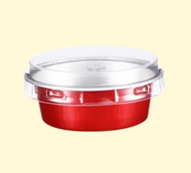 KEISEN 3 2/5" mini Disposable Aluminum Foil Cups 125ml 100/PK 4OZ for Muffin Cupcake Baking Bake Utility Ramekin Cup (lids)