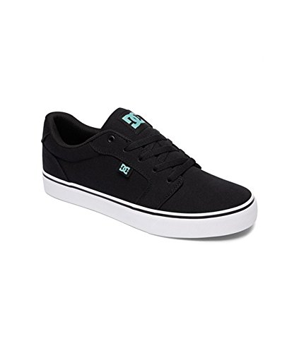 Dc men s anvil tx skateboarding shoe, black/turquoise, …