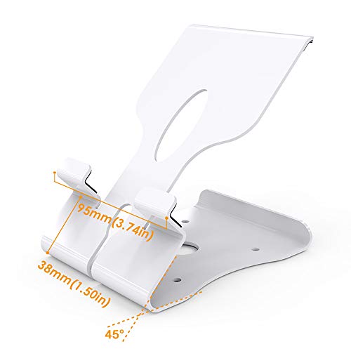 Beelta iPhone Stand, Android Cell Phone Stand, Tablet Stand for iPad (Up to 11 inch), Kindle E-Reader, Desk Accessories, White, BSC702W