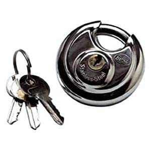 Merriway BH00499 Padlock Discus Stainless Steel 60mm -1 Pcs