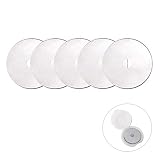 60mm Straight Rotary Replacement Blades fits Fiskars 193730-1004/Fiskars 01-005896/OLFA/DAFA/Dremel,Decorative Rotary Blades for Quilting,Scrapbooking,Leather,Vinyl etc (5pcs in a Pack)
