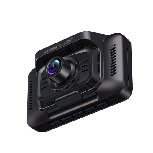 4K Dash Cam Front and Rear, IMX675 and IMX307 Sensor Dual HDR, Touch Screen 4", Car Camera with 64GB Card, Voice Control, 5GHz WiFi Car Dash Camera, GPS, Night Vision, Parking Mode (V100-2CH)