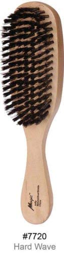 Magic Collection Hard Wave Brush Natural Boar Bristle Satin Finish Natural Wood Handle # 7720
