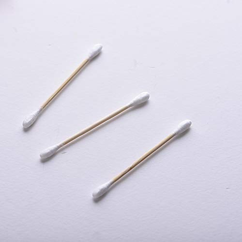 PandaHome, 500 ct Cotton Swabs, Double Tipped Cotton Connect with 2.9" woonden handle for Cleaning Eyes, Ear, Keyboard, Fingernail, Bathtub and Gun (1 Box 500ct)