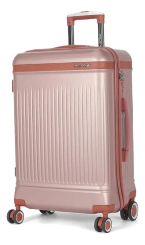 Mala de Viagem Média 23kg Aspen Rodas 360° Luxcel Polo King (Rose, M)