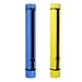 2-Pack Extendable Poster Tubes Expand from 24.5” to 40” with Shoulder Strap | Carry Documents, Blueprints, Drawings and Art | Blue and Yellow Portable Durable Round Storage Cases with Lids and Labels