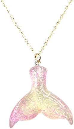 Gahrchian Necklace for Girl Sister Girlfriend Teen Birthday Gift Mermaid Transparent Resin Choker Necklaces