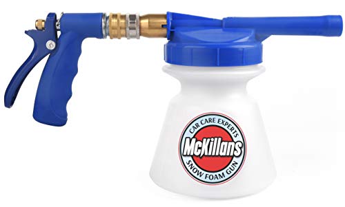 McKillans Improved Design Garden Hose Foam Gun Adjustable Car Wash Soap Sprayer with 3/8" Quick Connector for Detailing Car and Trucks