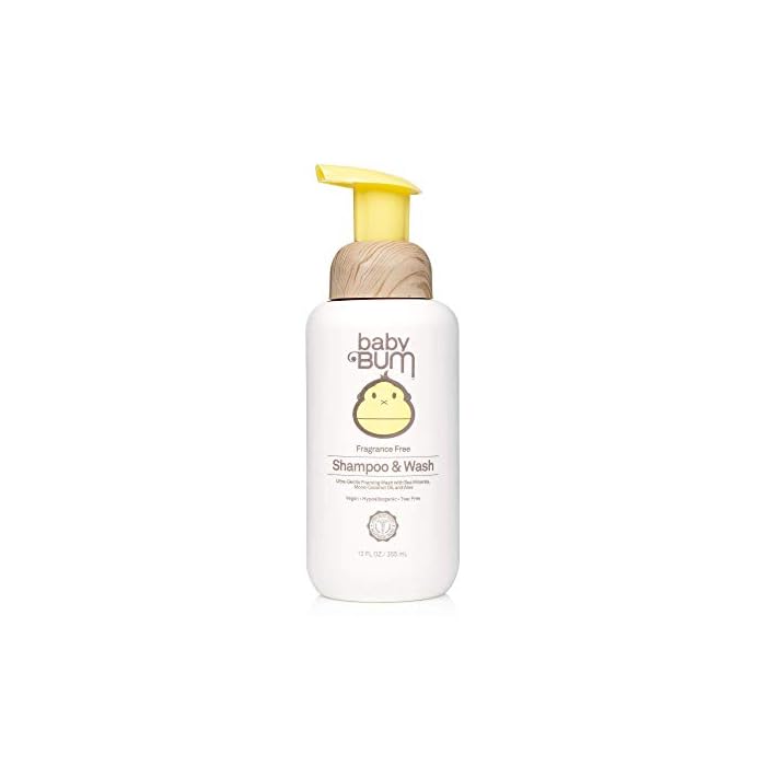Baby Bum Shampoo & Wash | Tear Free Foaming Soap for Sensitive Skin with Nourishing Coconut Oil