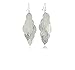 UNKE One Pair Women's Silver Plated Leaf Dangle Earrings