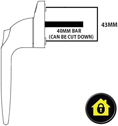 UPVC Universal Espag Window Handles - Key Locking for Double Glazing - White X10 (Pack of 10) - Image 3