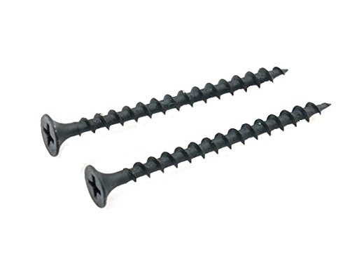 Bulk Hardware BH02575 Phillips Grip Tite Bugle Head Drywall Screw, 3.5 x 42mm (No. 6 x 1.5/8 inch) - Pack of 50, Black Phosphate