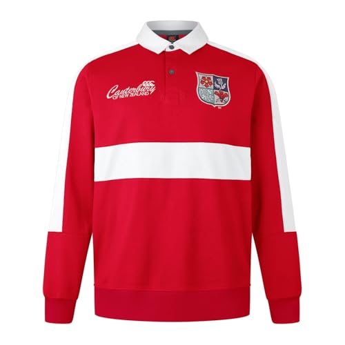 Canterbury Adult Unisex Official British & Irish Lions Heritage Rugby Jersey | Relaxed Fit, Red Haute, 4XL