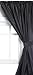 Carnation Home Fashions Vinyl Bathroom Window Curtain, Black