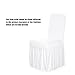 Anself Pleated Solid Ruffled Stretchable Removable Washable Dining Chair Cover Spandex Seats Slipcover for Wedding Party Hotel